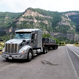 Truck on the road